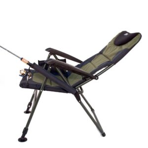 Earth Executive Folding Fishing Chair, Ultimate Comfort with Reclining Feature, Sleek Design, and Adjustable Extending Legs, Ideal for Fishing, Camping, Picnics, Sporting Events, and Tailgates