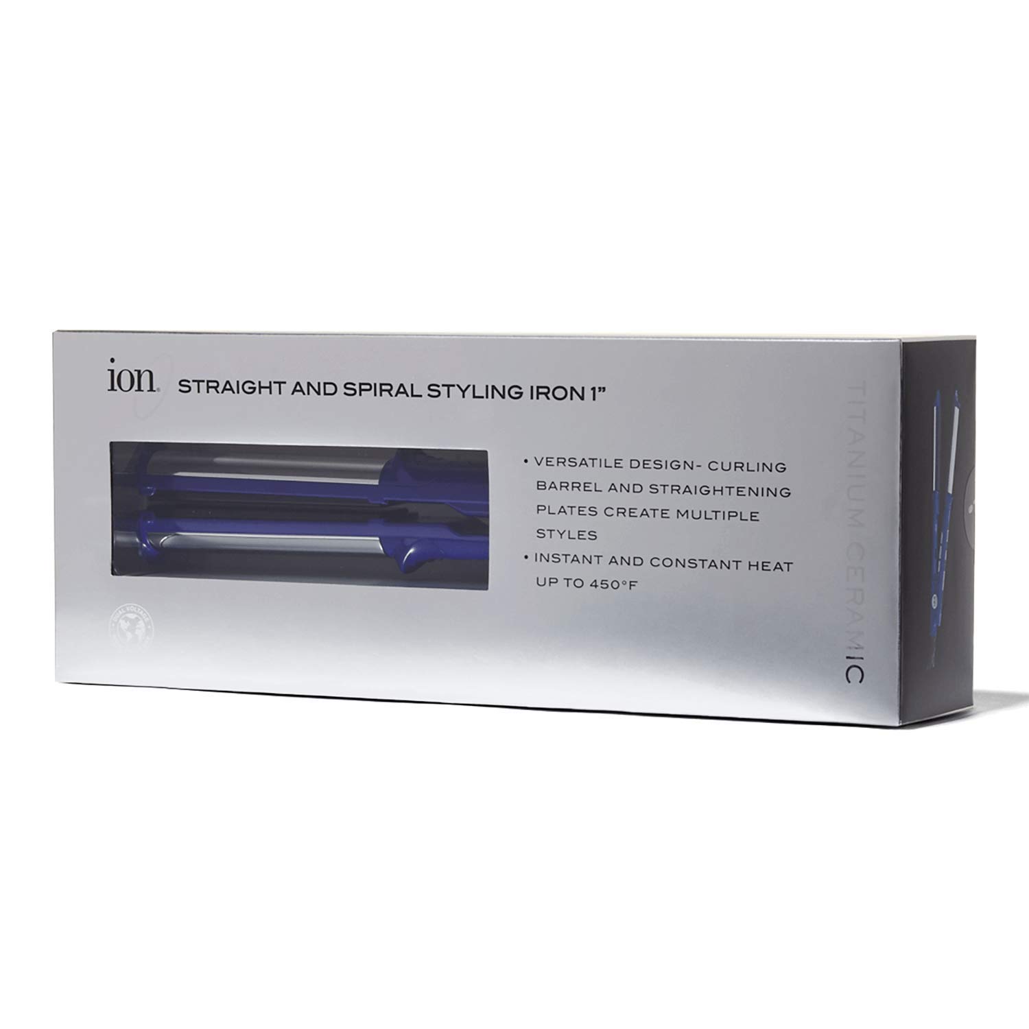 Ion Straight N' Spiral Styling Iron Black