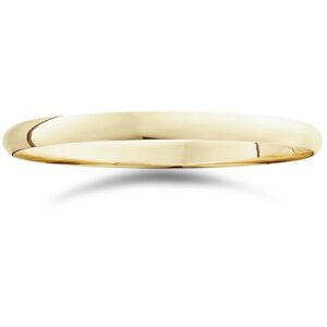 p3 pompeii3 2mm 14k yellow gold comfort fit plain wedding band - size 5.5