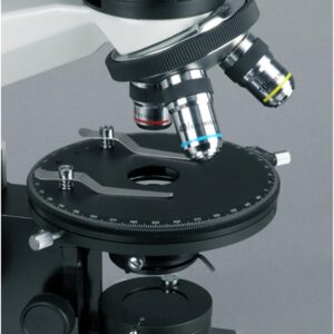 AmScope PZ200BA Polarizing Binocular Microscope, WF10x and WF16x Eyepieces, 40X-640X Magnification, Strain-Free Plan Achromatic Objectives, Polarizing and Brightfield Configurations, Halogen Illumination, Bertrand Lens, Abbe Condenser, Round Graduated Sta