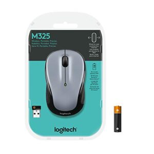 Logitech Wireless Mouse M325 with Designed-For-Web Scrolling - Light Silver