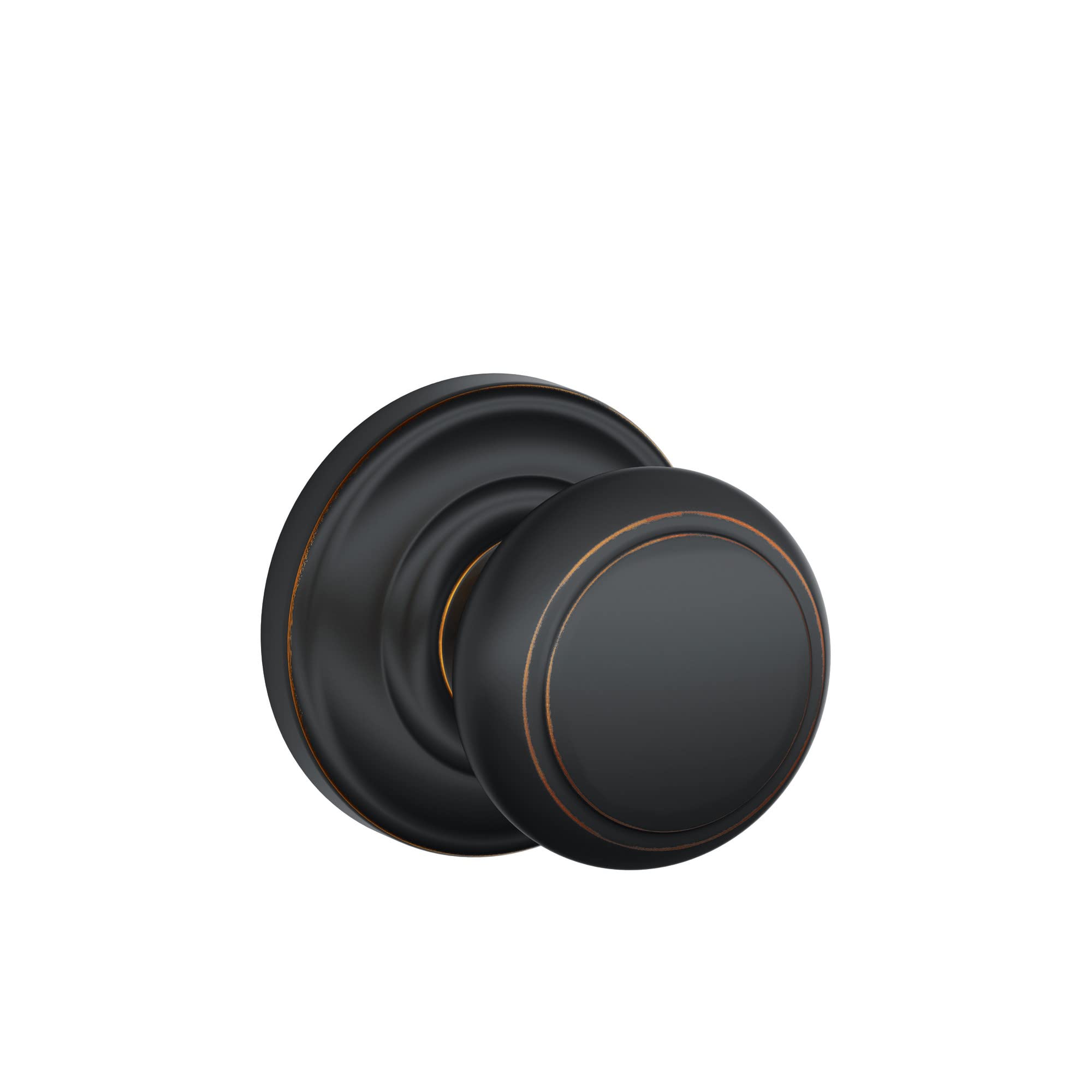 Schlage F10 AND 716 ADD Andover Door Knob with Addison Trim, Hall & Closet Passage Lock, Aged Bronze