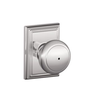 schlage lock company f40and625add addison collection schlage privacy knob, bright chrome