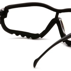 Pyramex Safety V2G Readers Eyewear, Black Strap/Temples, Clear +2.5 Anti-Fog Lens, Black Frame/Clear Anti-fog +2.5 Lens