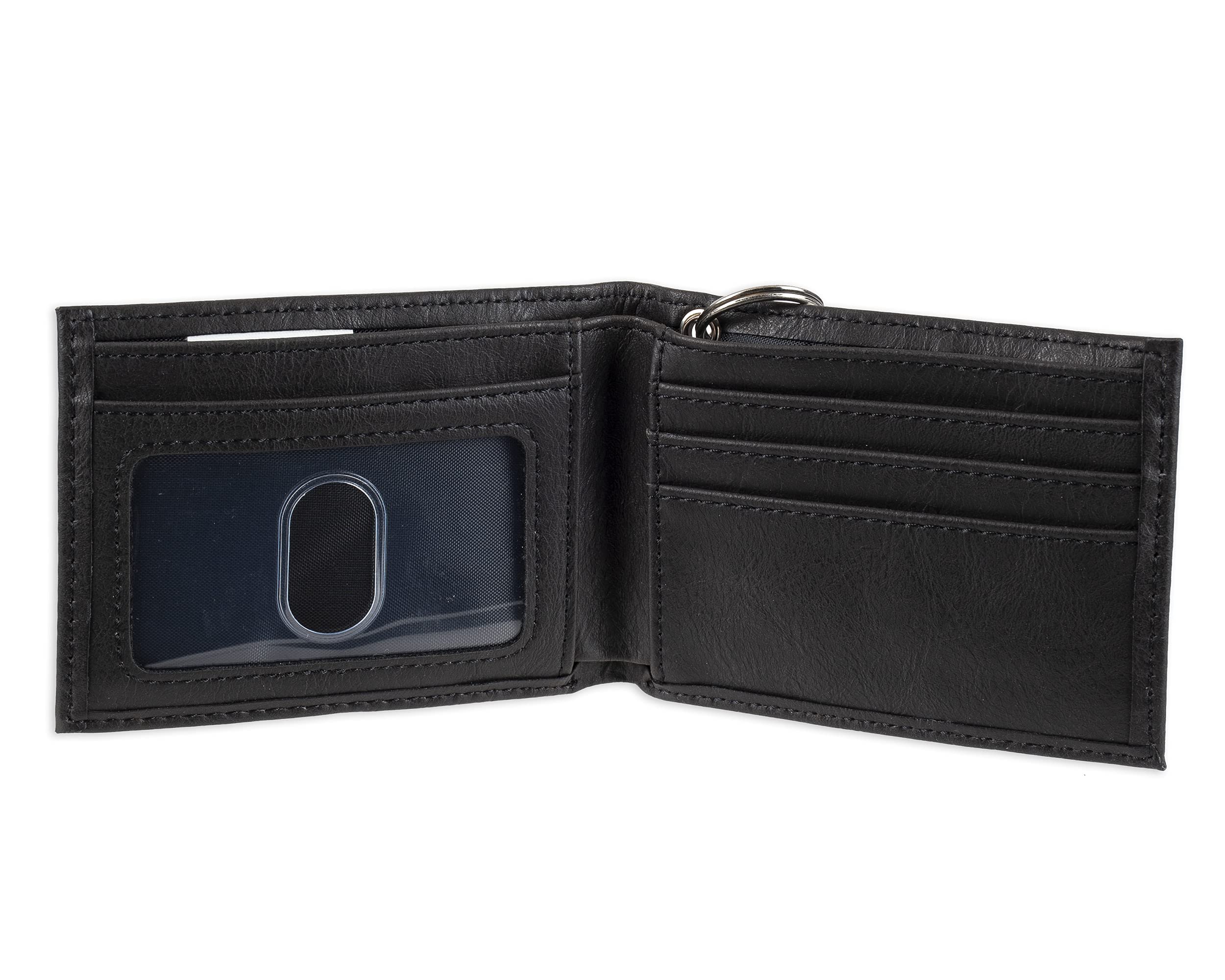 Dickies Men's Bifold Wallet-High Security with ID Window and Credit Card Pockets, Classic Black, One Size