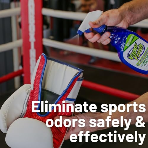 Vapor Fresh Sports Cleaner and Deodorizer - Sports Gear Odor Eliminator, Boxing Glove Deodorizer, Gym Equipment Spray, Natural and Plant Based, 16 Fl Oz (1-Pack)