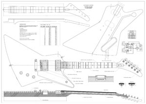 explorer guitar plans - full scale design plans - to make guitar