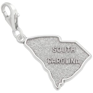 rembrandt charms south carolina charm with lobster clasp, sterling silver