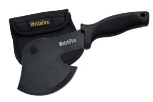 watchfire 10” black camping/survival axe-head hatchet with nylon sheath (210921)