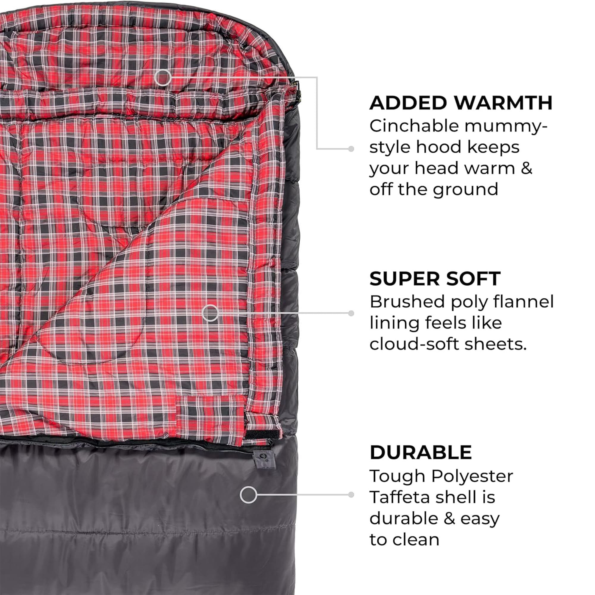 TETON Sports Celsius XXL 0 Degree Sleeping Bag - 0˚F Cold-Weather Sleeping Bag for Adults– Camping Made Easy….and Warm. Compression Sack Included