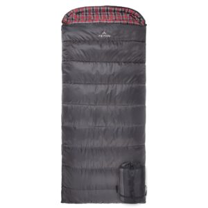 teton sports celsius xl -25f sleeping bag; cold weather sleeping bag; great for family camping; free compression sack, grey