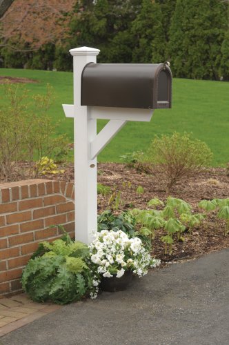 Highwood AD-MLBX1-WHE Hazelton Mailbox Post, Standard, White