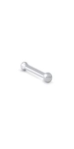 14k solid white gold nose bone ring 1.5mm ball 22g