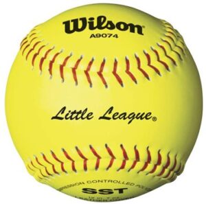 wilson sporting goods a9274 little league softball (12-pack), 11-inch, optic yellow (wta9274bsst)