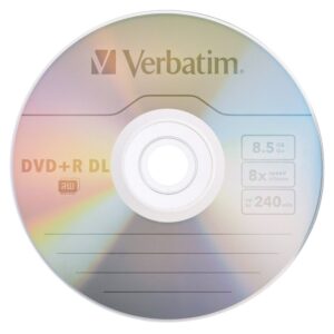 Verbatim DVD+R DL 8.5GB 8X with Branded Surface - 50pk Spindle, 50 - Disc