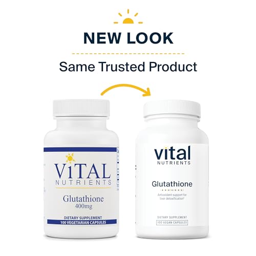 Vital Nutrients Liposomal Glutathione 400mg | Vegan Antioxidant Supplement to promote Liver Health and Liver Detox* | Gluten, Dairy and Soy Free | 100 Capsules