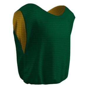 champro reversible vest (forest green/gold, intermediate)