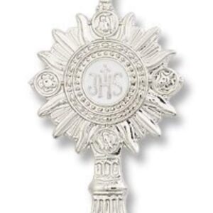 bliss Sterling Silver Monstrance Pendant Medal, 2 1/8 Inch