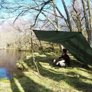 DD Hammocks - DD Tarp 3x3 - Olive Green (10ft x 10ft) - 100% Waterproof Lightweight & Multifunctional Rainfly Tarp Tent Shelter for Camping Backpacking & Hiking Adventure