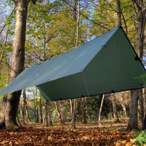 DD Hammocks - DD Tarp XL - Olive Green (15ft x 10ft) - 100% Waterproof Lightweight & Multifunctional Rainfly Extra Large Tarp Tent Shelter for Camping Bushcraft & Hiking Adventure