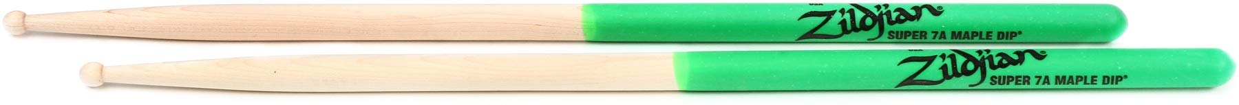 Zildjian Super 7A Maple Green DIP Drumsticks