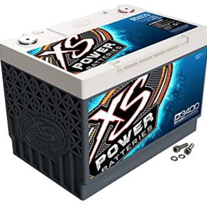 XS Power D3400 XS Series 12V 3,300 Amp AGM High Output Battery with M6 Terminal Bolt