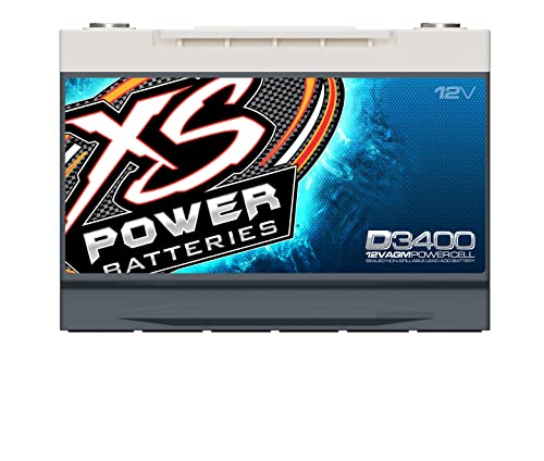 XS Power D3400 XS Series 12V 3,300 Amp AGM High Output Battery with M6 Terminal Bolt