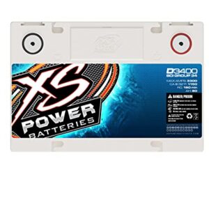 XS Power D3400 XS Series 12V 3,300 Amp AGM High Output Battery with M6 Terminal Bolt