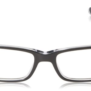 Ray-Ban RX5169 Rectangular Prescription Eyeglass Frames, Black On Transparent/Demo Lens, 52 mm