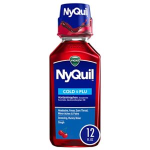 Vicks NyQuil Cough Nighttime Relief,Cherry Flavor, 12 Fl Oz