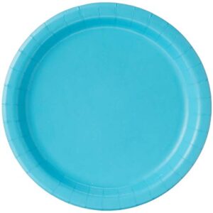 Creative Converting 791039B 24 Count Paper Dessert Plates, 7", Bermuda Blue