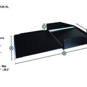 Penn Elcom R1194/2UK-SL 2 Space (2U) Sliding Rack Shelf/Keyboard Tray, 15 Inch Depth