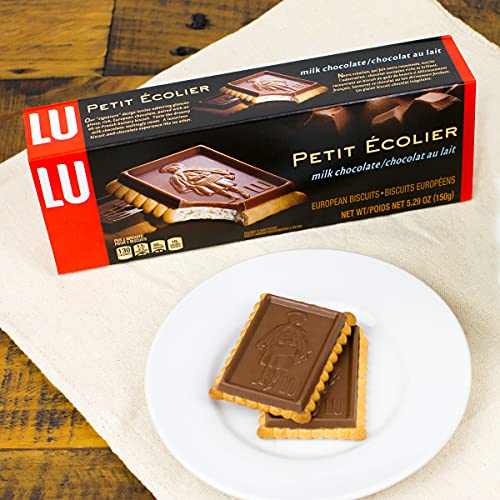 Lu Petit Ecolier European Milk Chocolate Biscuit Cookies, 5.3 oz