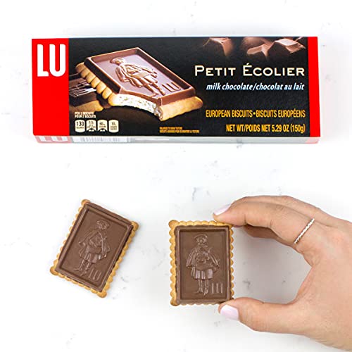 Lu Petit Ecolier European Milk Chocolate Biscuit Cookies, 5.3 oz