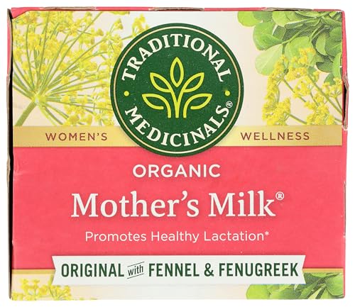 Traditional Medicinals Organic Mother’s Milk Herbal Tea, Promotes Healthy Lactation, (Pack of 1) - 16 Tea Bags