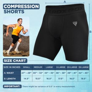 RDX MMA Thermal Compression Shorts Base Layer Men's , Black, XL