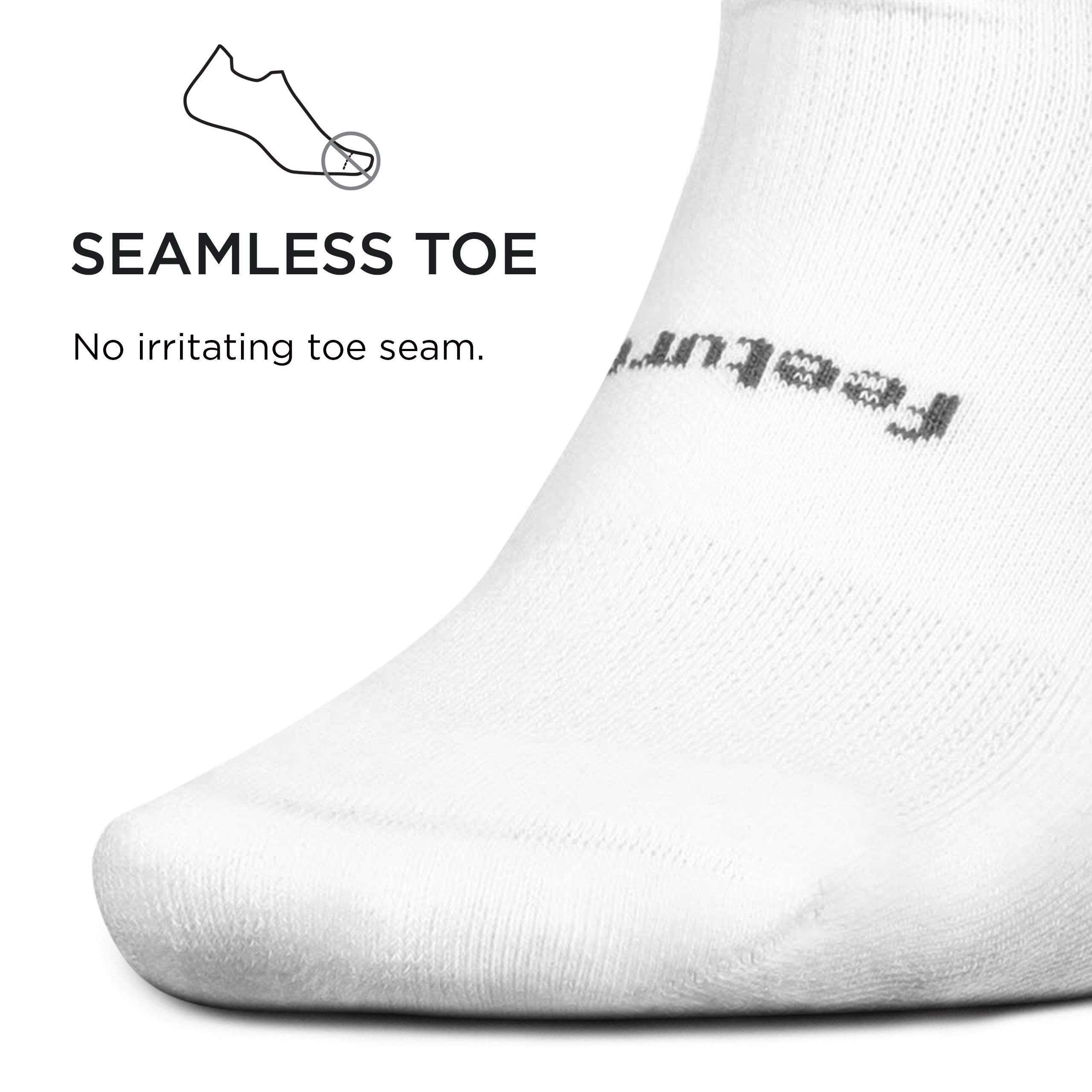 Feetures High Performance Cushion Ankle Sock - No Show Socks for Women & Men with Heel Tab - White, XL (1 Pair)