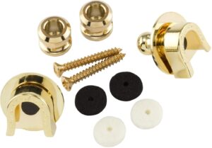 fender strap locks for electric guitar, gold, medium