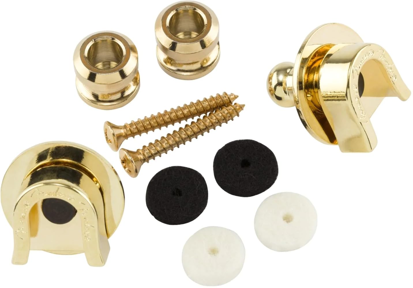 Fender Strap Locks for Electric Guitar, Gold, Medium