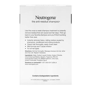 Neutrogena Anti-Residue Clarifying Shampoo, Gentle Non-Irritating Clarifying Shampoo to Remove Hair Build-Up & Residue, 6 fl. oz