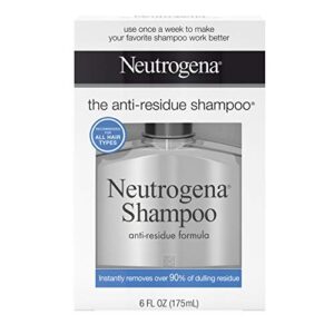 Neutrogena Anti-Residue Clarifying Shampoo, Gentle Non-Irritating Clarifying Shampoo to Remove Hair Build-Up & Residue, 6 fl. oz