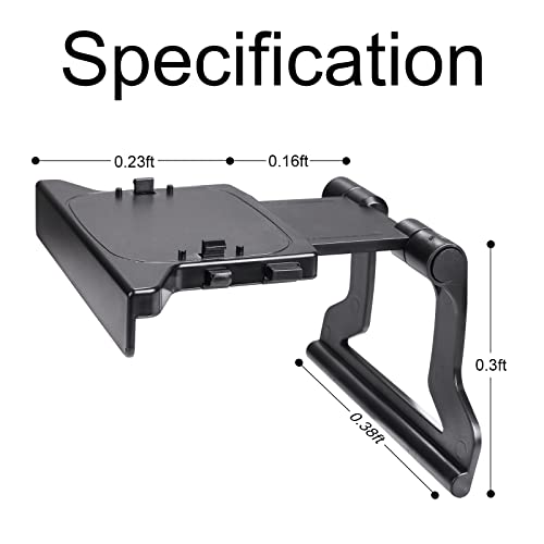 JINHEZO JINHEZO-CS-370 for Xbox 360 Kinect Sensor Mounting Clip TV Mounting Clip Black 1Pcs