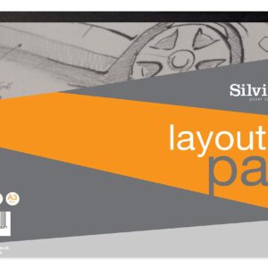 Silvine A3LP A3 Professional Layout Pad. 80 Pages Semi Transparent 50gsm Paper.Orange/Transparent