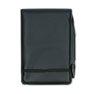 silvine elasticated pocket notebook with 160 pages and durable pvc covers with pen