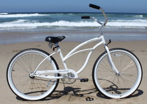 Firmstrong Urban Lady Single Speed Beach Cruiser Bicycle, 24-Inch, White