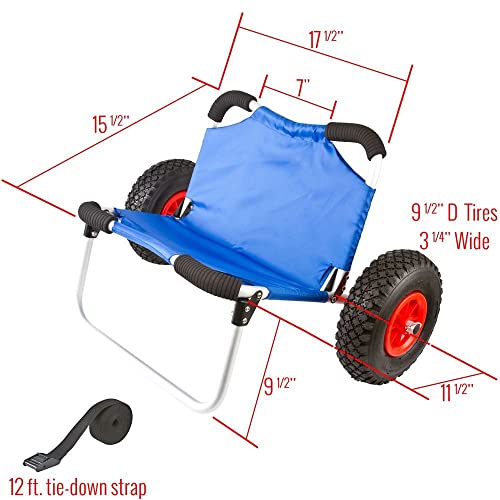 APEX LEGENDS KC-Dolly-SEAT Personal Watercraft Dolly (Kayak/Canoe Cart & Chair) Blue