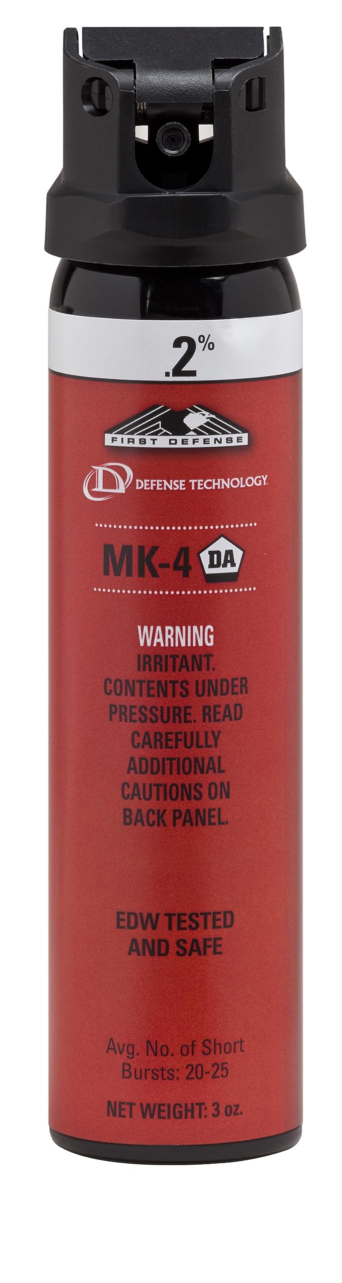 DEFENSE TECHNOLOGY First Defense OC Stream MK-4 .2% Solution White Band Pepper Spray (3.0-Ounce)