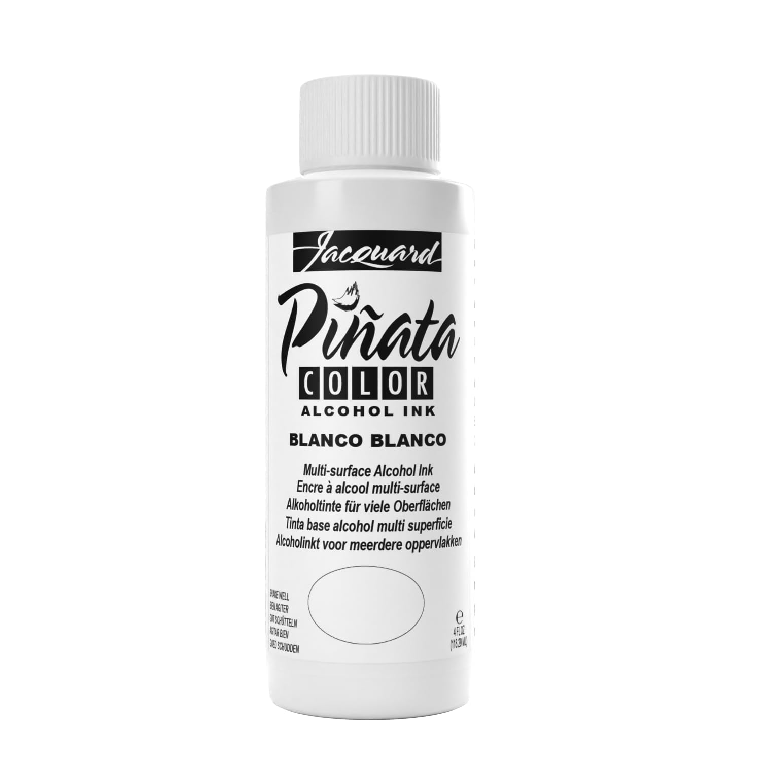 Jacquard Pinata Alcohol Ink - Blanco Blanco White - Professional and Versatile Ink That Produces Color Saturated and Acid-Free Results - 4 Fluid Ounces - Made in The USA