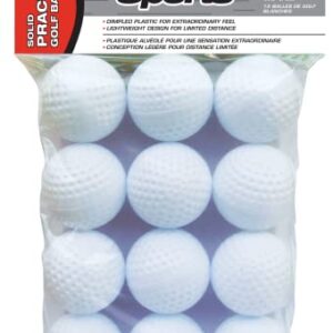 PrideSports Practice Golf Balls, Hollow, 12 Count