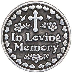 cathedral art, silver (abbey & ca gift) loving memory pocket token, 1-inch